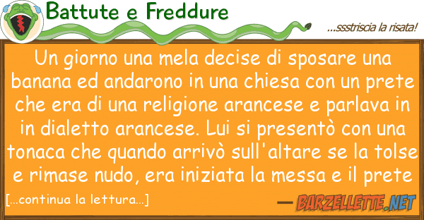 Battute e Freddure giorno mela decise sposare
