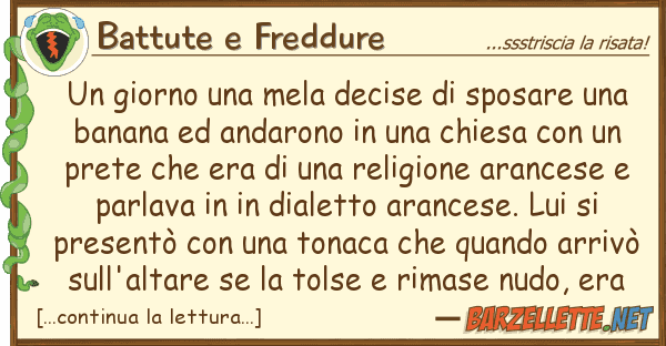 Battute e Freddure giorno mela decise sposare