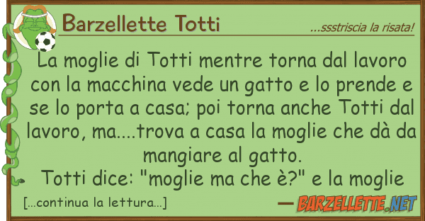 Barzellette Totti moglie totti mentre torna lavo