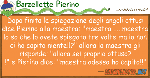 Barzellette Pierino dopo finita spiegazione angoli