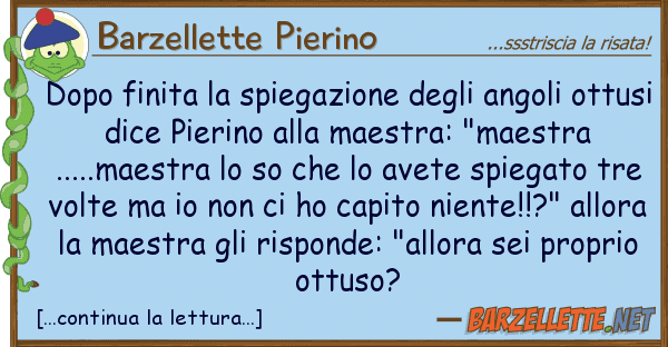 Barzellette Pierino dopo finita spiegazione angoli