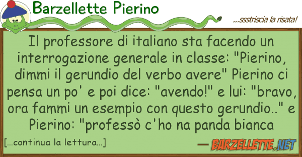 Barzellette Pierino professore italiano sta facendo