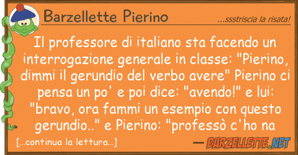 Barzellette Pierino professore italiano sta facendo