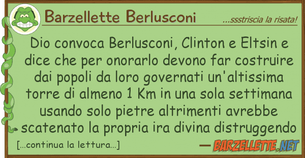 Barzellette Berlusconi dio convoca berlusconi, clinton eltsin