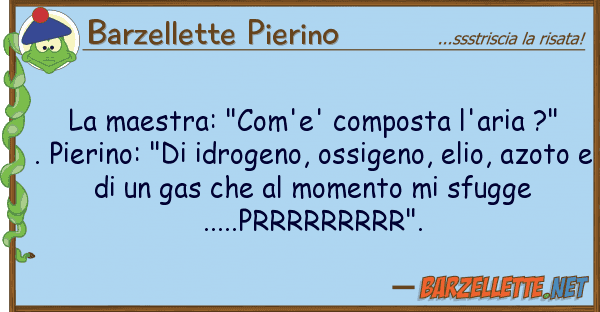 Barzellette Pierino maestra: "com'e' composta l'aria ?".