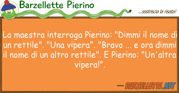 Barzellette Pierino maestra interroga pierino: "dimmi