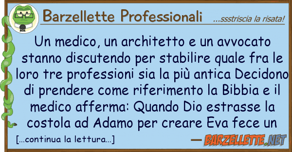 Barzellette Professionali medico, architetto avvocato s
