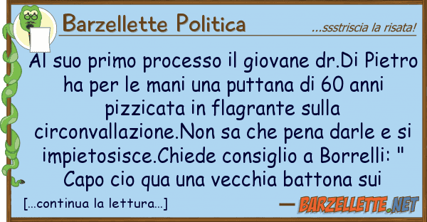 Barzellette Politica primo processo giovane dr.di p
