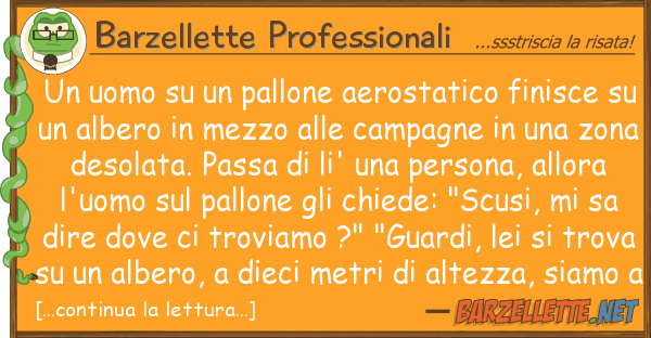 Barzellette Professionali uomo pallone aerostatico finisc