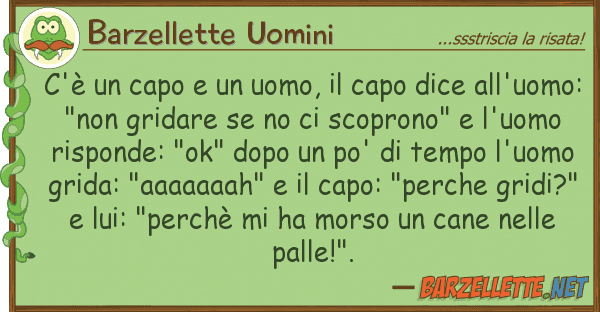 Barzellette Uomini c'è capo uomo, capo dice
