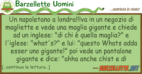 Barzellette Uomini napoletano londra!!!va negozi