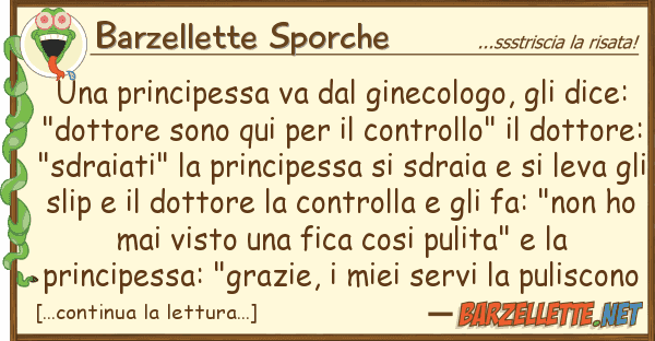 Barzellette Sporche principessa va ginecologo, d