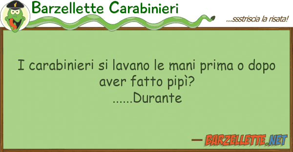 Barzellette Carabinieri carabinieri lavano mani prima