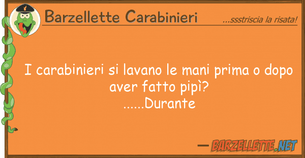 Barzellette Carabinieri carabinieri lavano mani prima