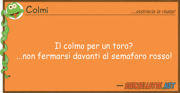Colmi colmo toro?...non fermarsi dav