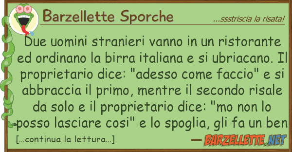 Barzellette Sporche due uomini stranieri vanno ristora