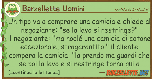 Barzellette Uomini tipo va comprare camicia chie