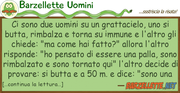 Barzellette Uomini sono due uomini grattacielo,