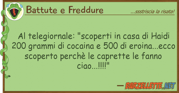 Battute e Freddure telegiornale: "scoperti casa ha