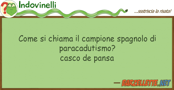 Indovinelli chiama campione spagnolo p
