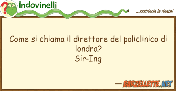 Indovinelli chiama direttore policlin