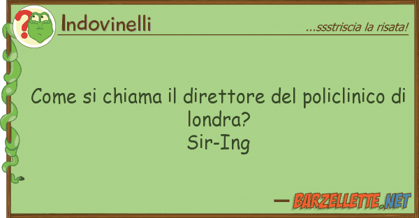 Indovinelli chiama direttore policlin