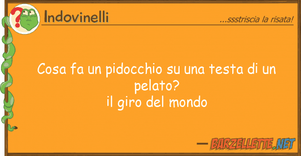 Indovinelli cosa fa pidocchio testa