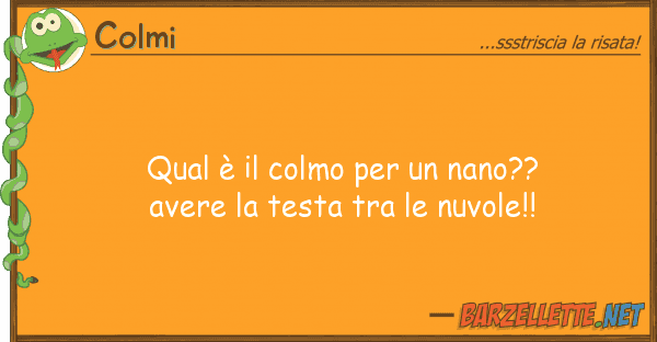 Colmi qual è colmo nano?? avere