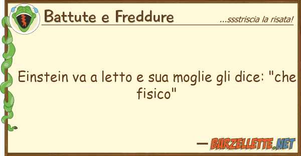 Battute e Freddure einstein va letto moglie dic