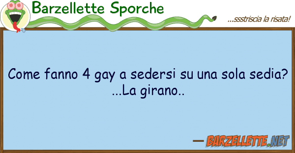 Barzellette Sporche fanno 4 gay sedersi sola s