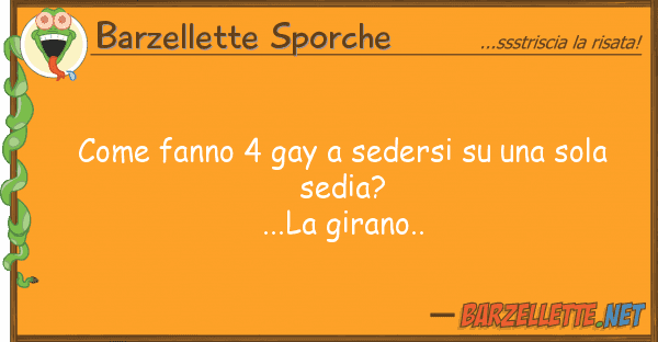 Barzellette Sporche fanno 4 gay sedersi sola s