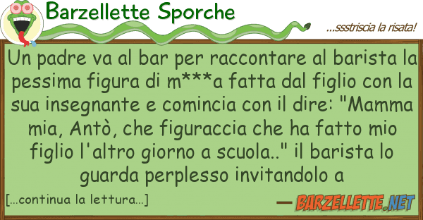 Barzellette Sporche padre va bar raccontare bar