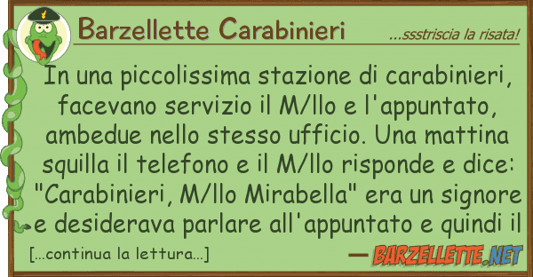 Barzellette Carabinieri piccolissima stazione carabini
