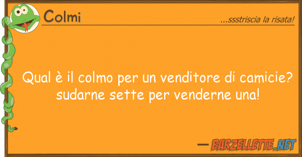 Colmi qual è colmo venditore cam