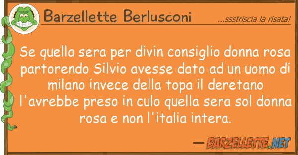 Barzellette Berlusconi sera divin consiglio donna