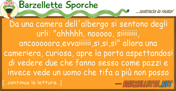 Barzellette Sporche camera dell'albergo sentono de