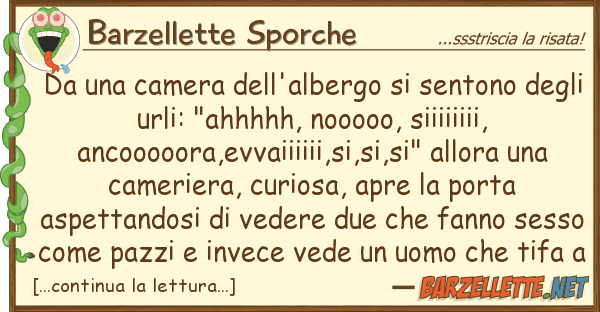 Barzellette Sporche camera dell'albergo sentono de