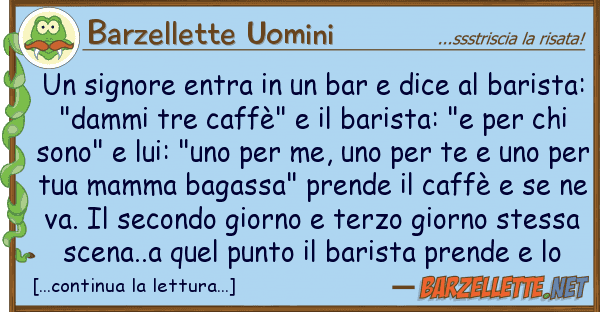 Barzellette Uomini signore entra bar dice bar