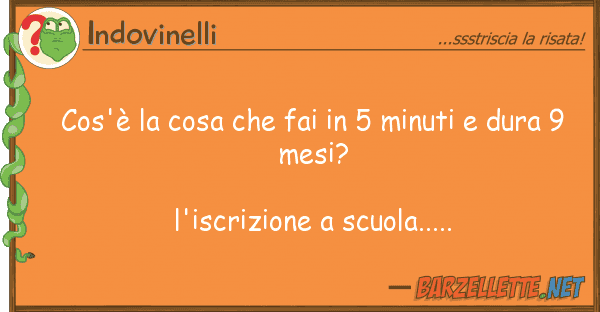 Indovinelli cos'è cosa fai 5 minuti dur