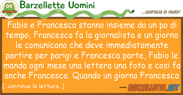 Barzellette Uomini fabio francesca stanno insieme p