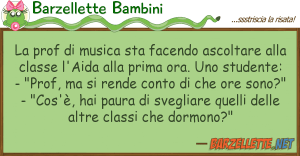 Barzellette Bambini prof musica sta facendo ascoltare