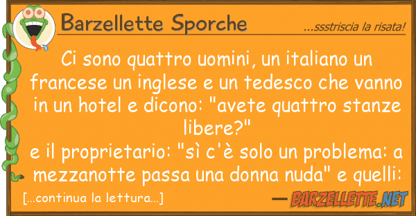 Barzellette Sporche sono quattro uomini, italiano f