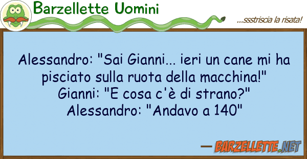 Barzellette Uomini alessandro: "sai gianni... ieri cane