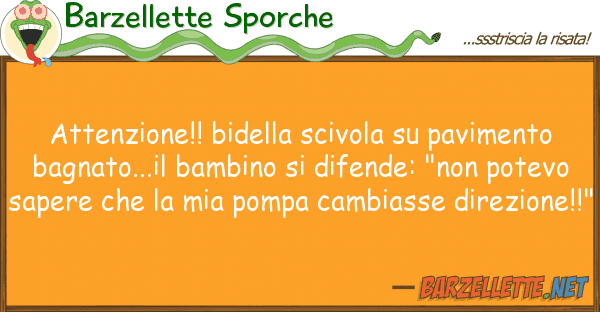 Barzellette Sporche attenzione!! bidella scivola paviment