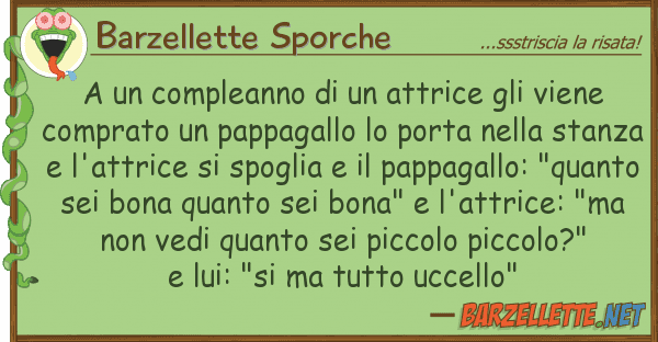 Barzellette Sporche compleanno attrice viene