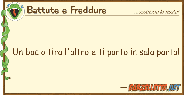 Battute e Freddure bacio tira l'altro porto sala