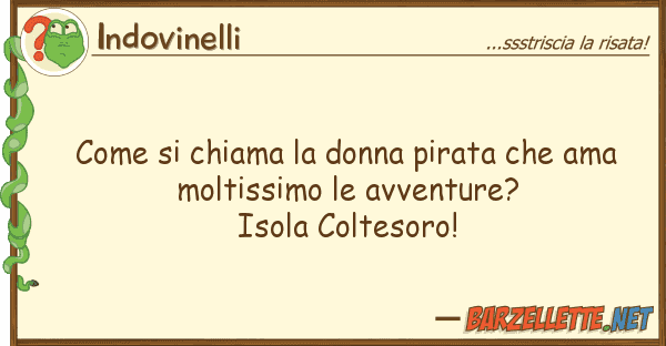 Indovinelli chiama donna pirata ama m