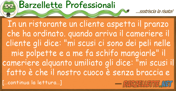 Barzellette Professionali ristorante cliente aspetta p