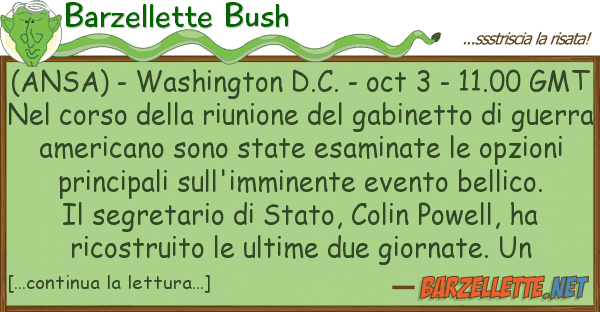 Barzellette Bush (ansa) - washington d.c. - oct 3 - 11.00