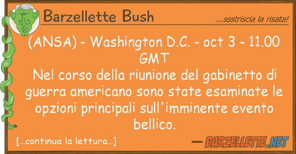 Barzellette Bush (ansa) - washington d.c. - oct 3 - 11.00